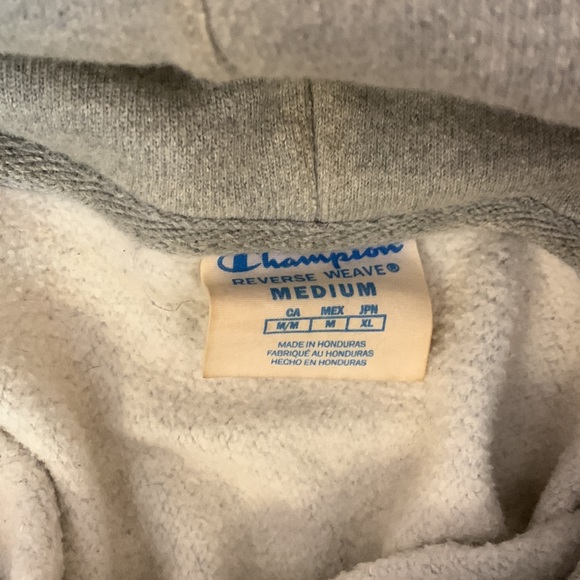 Grey Champion Hoodie Size M - Picture 6 of 6